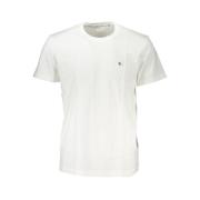 Calvin Klein Logo Applikation Kortärmad Bomull T-shirt White, Herr