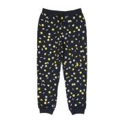 Moschino Svarta Bomulls Sweatpants Stiliga Ribbade Multicolor, Dam