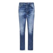 Dsquared2 Blå Slim Fit Faded Denim Jeans Blue, Herr