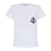 Max Mara T-shirt med ficka White, Dam