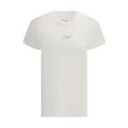 Maison Margiela T-shirt med blekt logotryck White, Dam