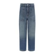 Khaite Breda bomullsjeans med fickor Blue, Dam