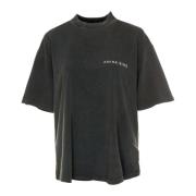 Anine Bing Orm Twisted Tee Oversized T-Shirt Gray, Herr