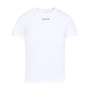 Alaïa Vit T-shirt för kvinnor White, Dam