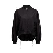 MM6 Maison Margiela Svart Jersey Dragkedja Jacka Black, Dam