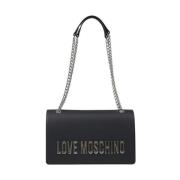 Love Moschino Grå Polyeten Handväska Dam Medium Gray, Dam