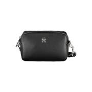 Tommy Hilfiger Svart Polyester Handväska med Justerbar Rem Black, Dam