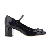 Valentino Garavani Lackläder Mary Jane Pumps med Chunky Klack White, D...