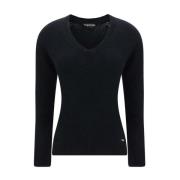 Tom Ford Monokrom Cashmere V-Neck Sweater Black, Dam