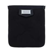 Maison Margiela Quiltad Nylon Axelväska med Läderrem Black, Dam