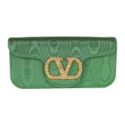 Valentino Garavani Smaragd Kristall Clutch Loco Green, Dam