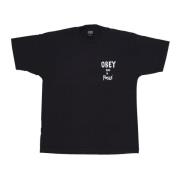 Obey Vintage svart tee med screentryck Black, Herr