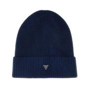 Guess Stilig Beanie Mössa för Män Blue, Herr