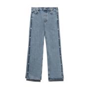 Y/Project Ljusblå Denim Straight Leg Jeans Blue, Herr