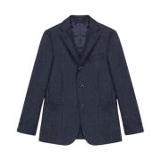 Brooks Brothers Marinblå Regular Fit Ullblazer Blue, Herr