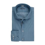 Stenströms Slim Fit Blå Denim Skjorta Blue, Herr