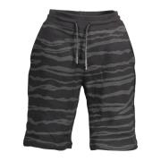 Cavalli Class Sportiga Bermuda Shorts med Elastisk Midja Black, Herr