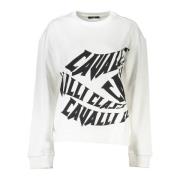 Cavalli Class White Cotton Sweater White, Dam