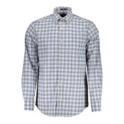 Gant Blå Långärmad Button-Down Skjorta Blue, Herr