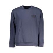 Cavalli Class Elegant Broderad Sweatshirt Blå Blue, Herr