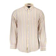 Gant Långärmad Button-Down Skjorta Vit Multicolor, Herr