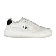 Calvin Klein Sportiga vita sneakers med logotyptryck White, Dam