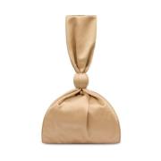 Alberta Ferretti Sidensatin Omlottstil Handväska Beige, Dam