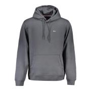 Tommy Hilfiger Grå hoodie med central ficka Gray, Herr