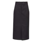 Maison Margiela Elegant Svart Midi Klänning Black, Dam