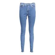 Tommy Hilfiger Blå Skinny Jeans med Broderi Blue, Dam