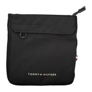 Tommy Hilfiger Svart Herr Crossbody Väska Kontrastdetaljer Black, Herr