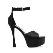 Givenchy Svarta Stiletto Ankelremssandaler Black, Dam