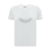 Moncler Bomullst-shirt med juvelutsmyckning White, Dam