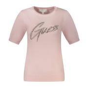 Guess Rosa Dam Kortärmad Topp Pink, Dam