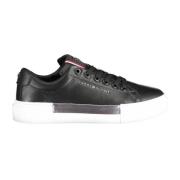 Tommy Hilfiger Sportiga Svarta Sneakers med Kontrastdetaljer Black, Da...