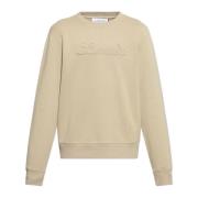 Lanvin Sweatshirt med logotyp Beige, Herr