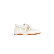 Off White Vita lädersneakers med orange sula White, Herr