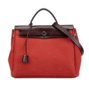 Hermès Vintage Pre-owned Canvas handvskor Red, Dam