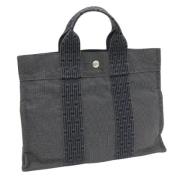 Hermès Vintage Pre-owned Canvas handvskor Gray, Dam