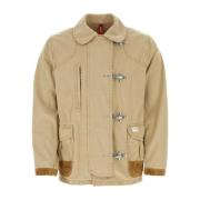 Fay Stilig Beige Bomulls Jacka Beige, Herr