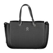 Tommy Hilfiger Black Polyurethane Handbag Black, Dam