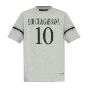 Dolce & Gabbana T-shirt med tryck Gray, Herr