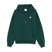 Casablanca Mörkgrön Logo Patch Hoodie Green, Herr