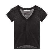 IRO Rodeo linne T-shirt Black, Dam