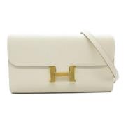 Hermès Vintage Pre-owned Laeder crossbodyvskor White, Dam