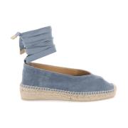 Castañer Handgjorda V-formade Ballett Espadriller Blue, Dam