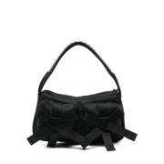 Simone Rocha Svart Pärla Utility Bow Pochette Väska Black, Dam