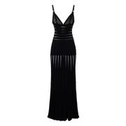 Elisabetta Franchi Svart Elegant Klänning Black, Dam