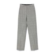 Wardrobe.nyc Prince of Wales Straight Leg Trouser Gray, Dam