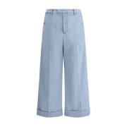 Valentino Modern Wide Leg Denim Byxor Blue, Herr